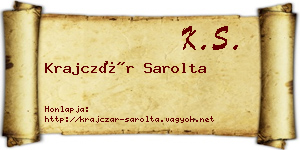 Krajczár Sarolta névjegykártya