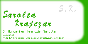 sarolta krajczar business card