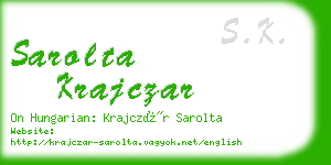 sarolta krajczar business card